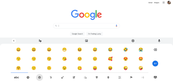 Default Emoji picker on on-screen keyboard