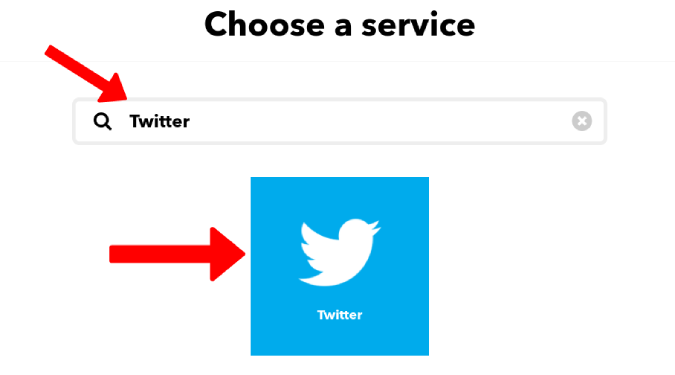 selecting Twitter