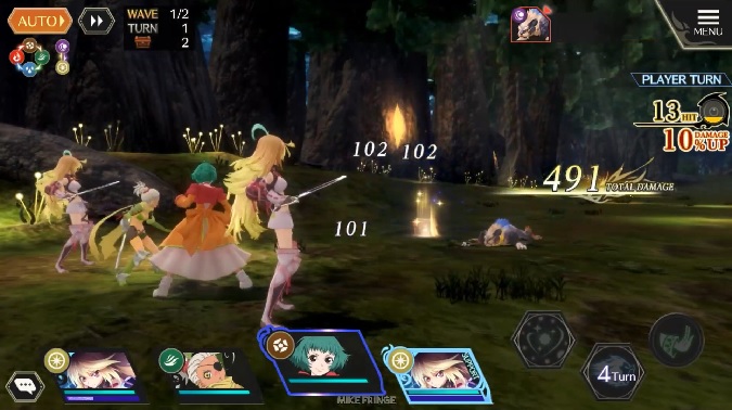 tales of crestoria gameplay on mobile