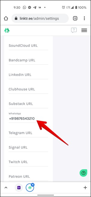 Add WhatsApp to Linktree Using Social Link
