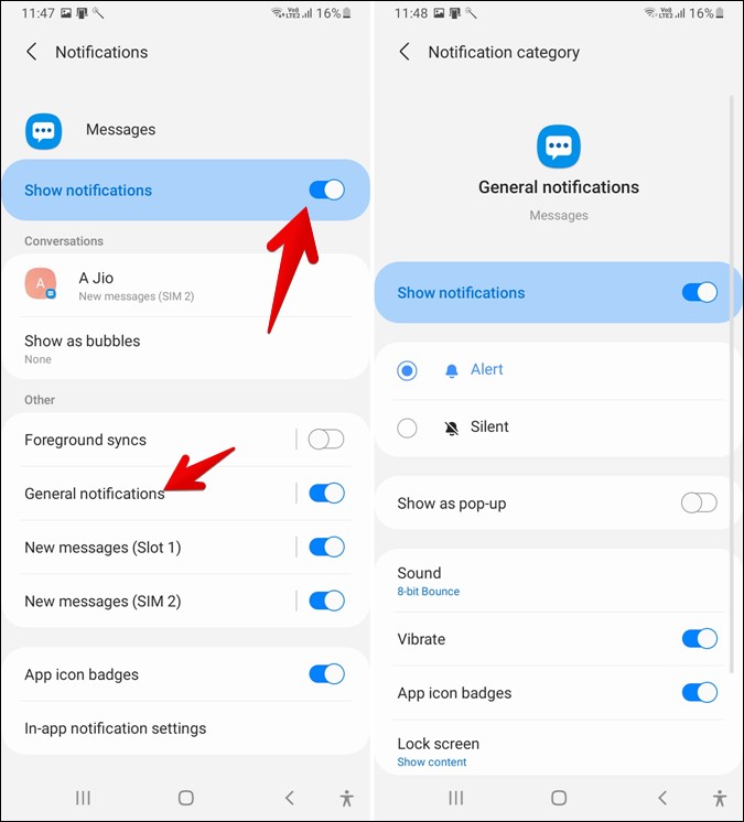 Enable App Notifications Samsung