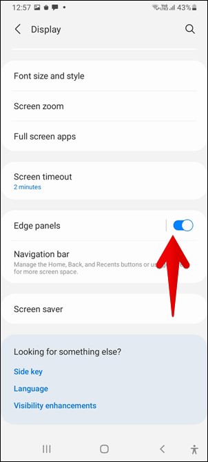 Samsung Enable Edge Panel