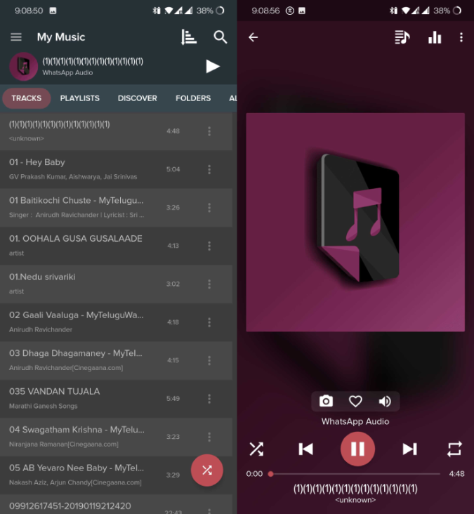 Playing songs on Pi music player