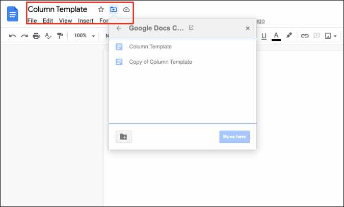 save template in google drive