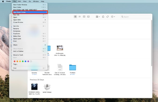 select new smart folder