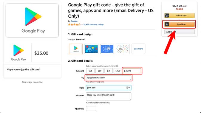 buy a google gift card with amazon gift card