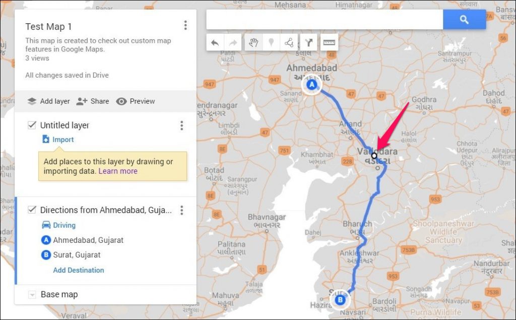 Customize Directions in Google Maps