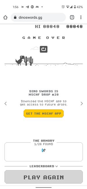 Google Chrome Dino Game App