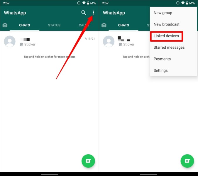 WhatsApp linked devices on Android