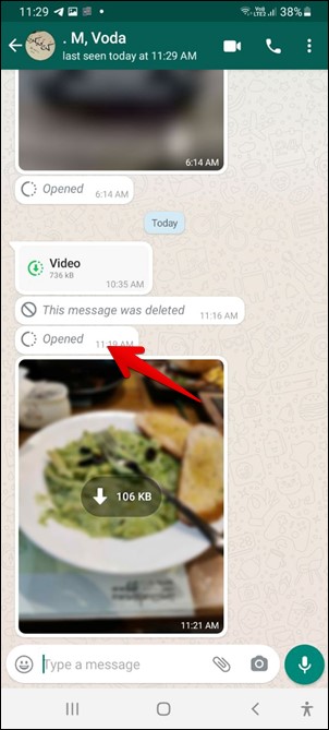 WhatsApp View Once Opened