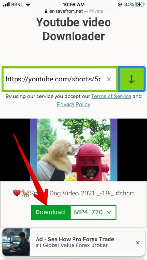 YouTube Shorts Change Video Resolution