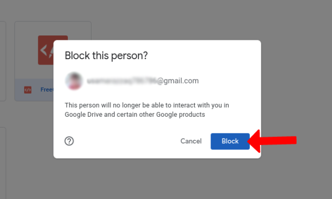 Block to confirm blocking