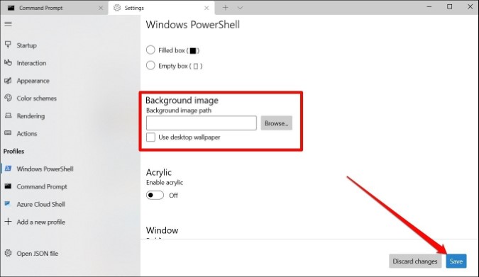 Change Background Image Windows Terminal App