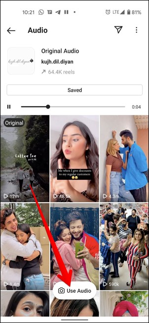 Download Instagram Reel Audio Use Saved Music