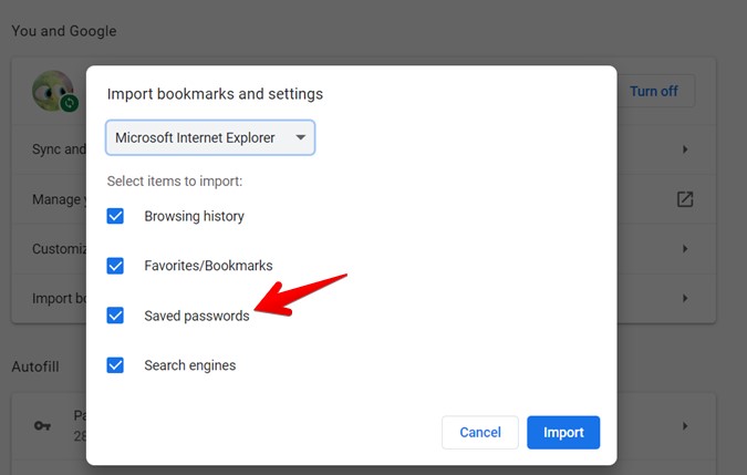 Google Chrome Import Bookmarks Passwords From Browser