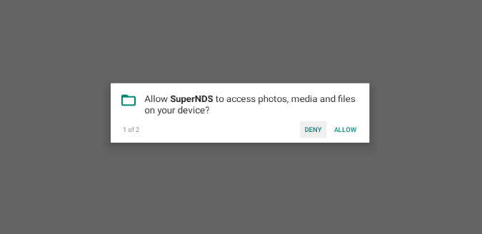 Granting permission to Super NDS