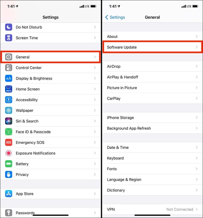 Update your iPhone to fix Screen Dimming Problems