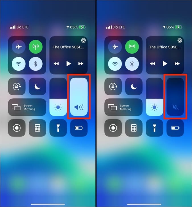 Use the Control Center to Turn Off Camera Sound