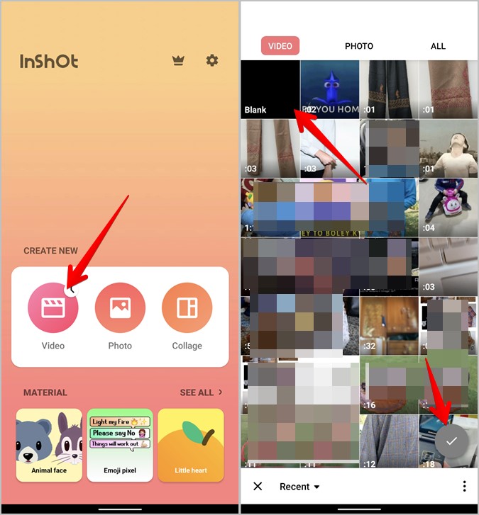 Instagram Video Collage InShot App Add Video