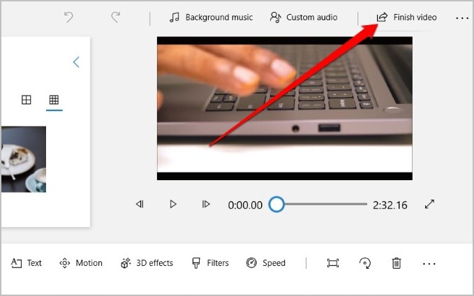 Save Edited Video in Microsoft Photos