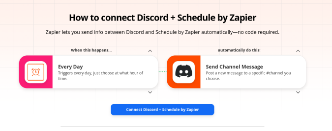 Using Zapier to Schedule message on Discord 