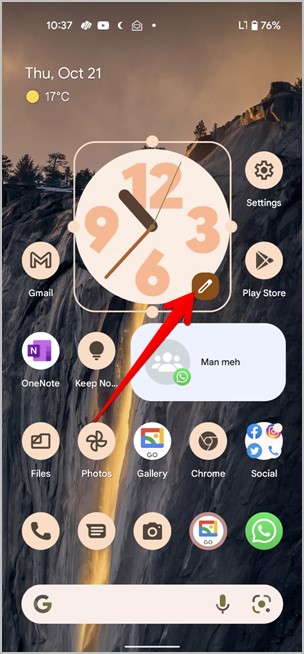 Android 12 Features Edit Widgets