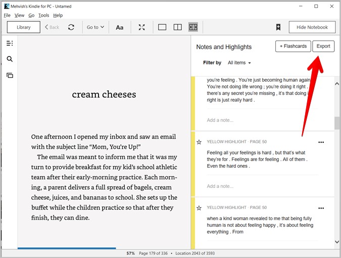 Export Kindle Highlights Desktop Get Notebook