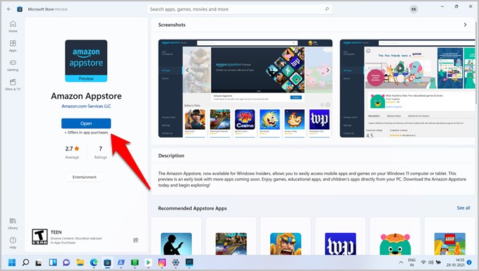 installing amazon app store