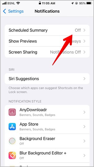 iOS 15 Notifications Disable Notification Summary