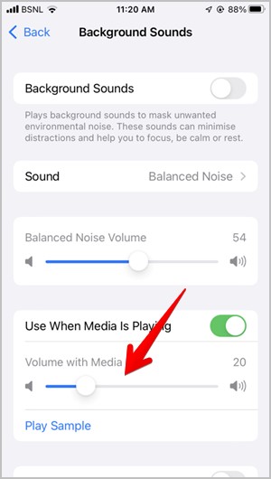 iOS Background Sounds Play Other Media Change Volume