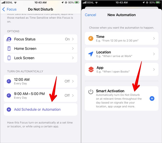 iOS Focus Mode Smart Activation