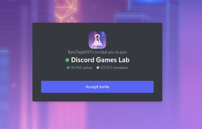 Joining in the Discord Games Lab Server