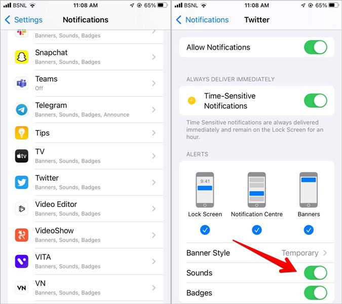 Silence Notifications iOS Turn off App Sound