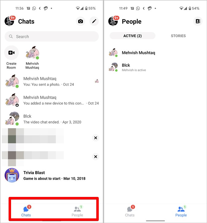 Facebook Messenger Icons Home Screen Tabs