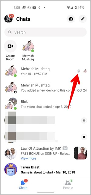 How to remove facebook chat messenger icon on profile
