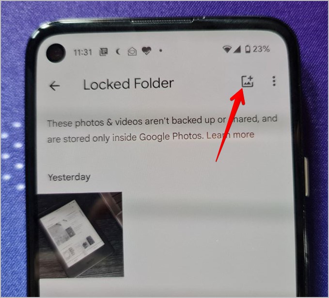 Google Photos Locked Folder Add Photos