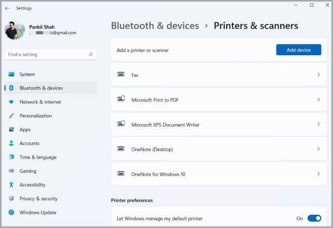 Printers on Windows 11