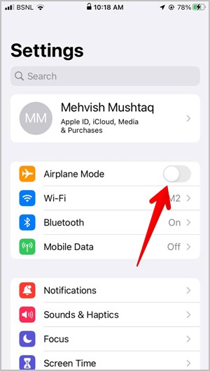 Unable to Install iOS 15 Airplane mode