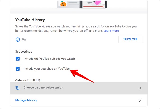 YouTube Incognito PC Pause Search History