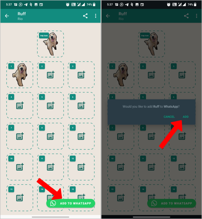Adding third-party stickers to Whatsapp
