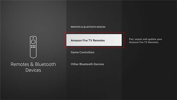 pair new bluetooth remote in fire tv stick