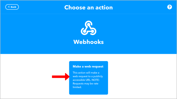 Making a Web Request on IFTTT