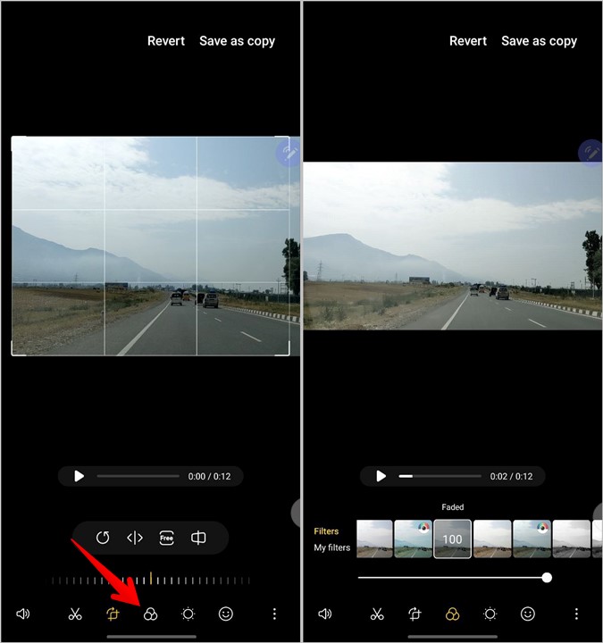 Samsung Edit Videos Filter Add
