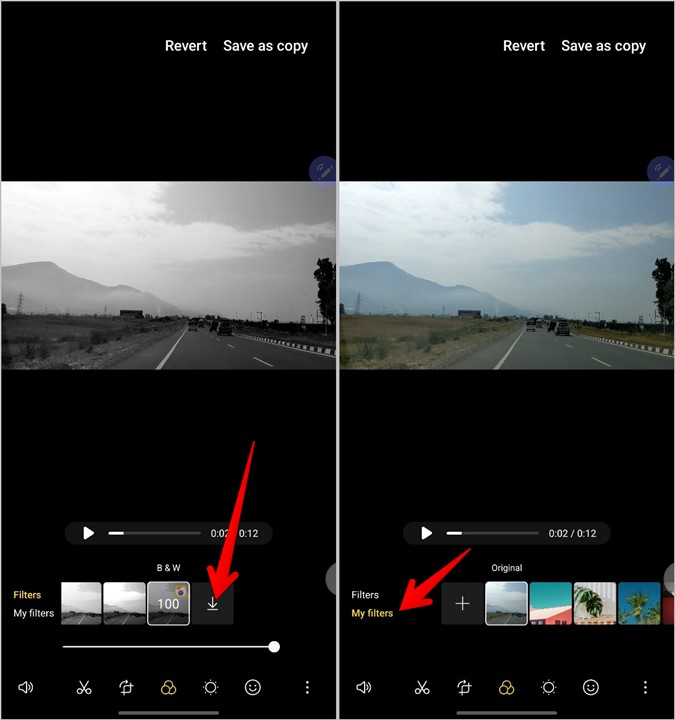 Samsung Edit Videos Filter Install
