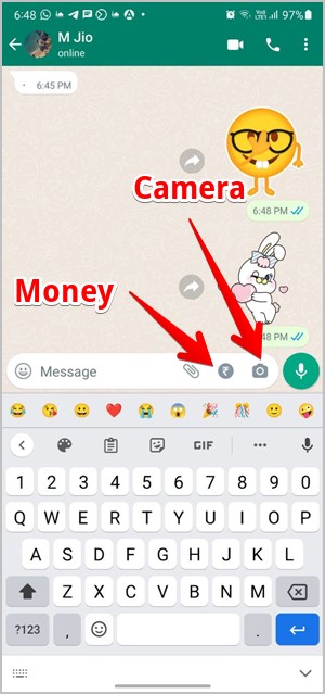 WhatsApp Icons Chat Camera