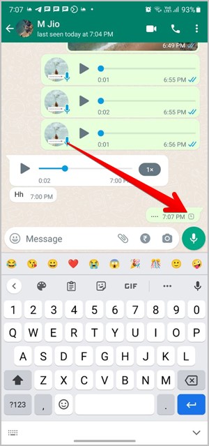 WhatsApp Icons Chat Delivery Clock