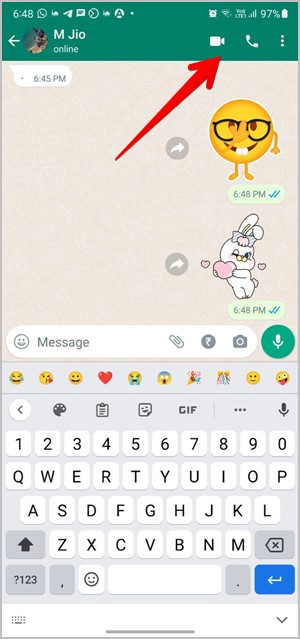 WhatsApp Icons Chat Video and Audio Call