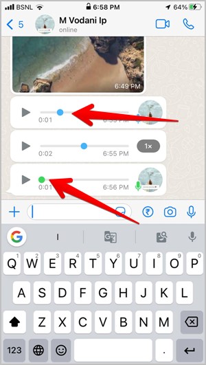 WhatsApp Icons Voice Note Received