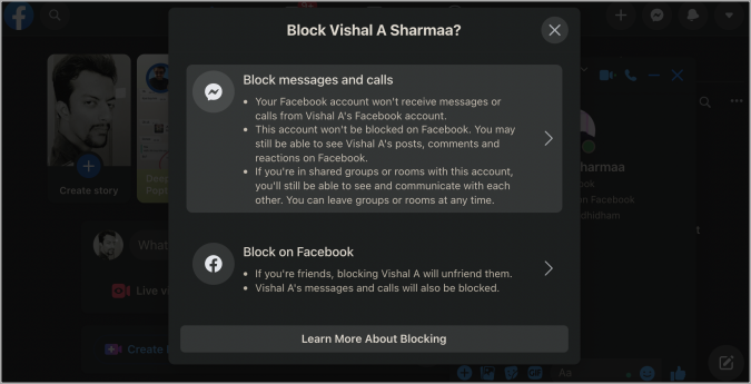 block notification in facebook messenger