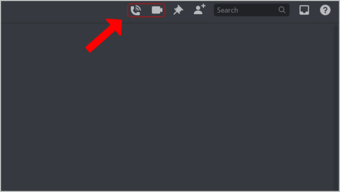 Phone and Video Call icons on Discord